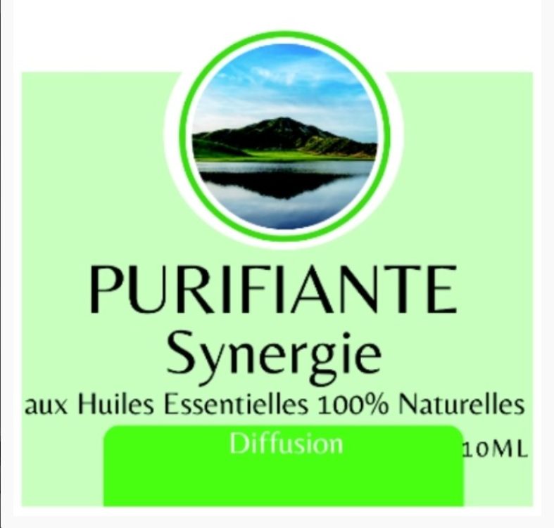 Synergie de 5 huiles essentielles BIO pour diffuseur 10ml Oxygène Bougies  La Française en blanc