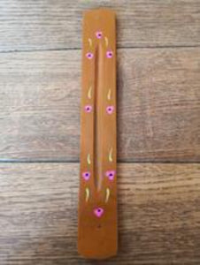 Porte encens de couleur en bois de manguier pour batonnet encens