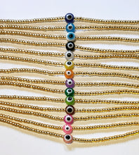 Charger l&#39;image dans la galerie, Bracelet perles de rocaille BALI avec son œil de protection de couleur