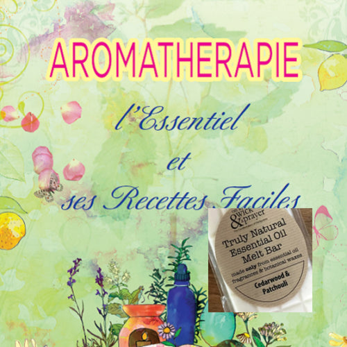 Livre Aromathérapie + Cire fondante aux huiles essentielles Cèdre & Patchouli L'essentiel Facile